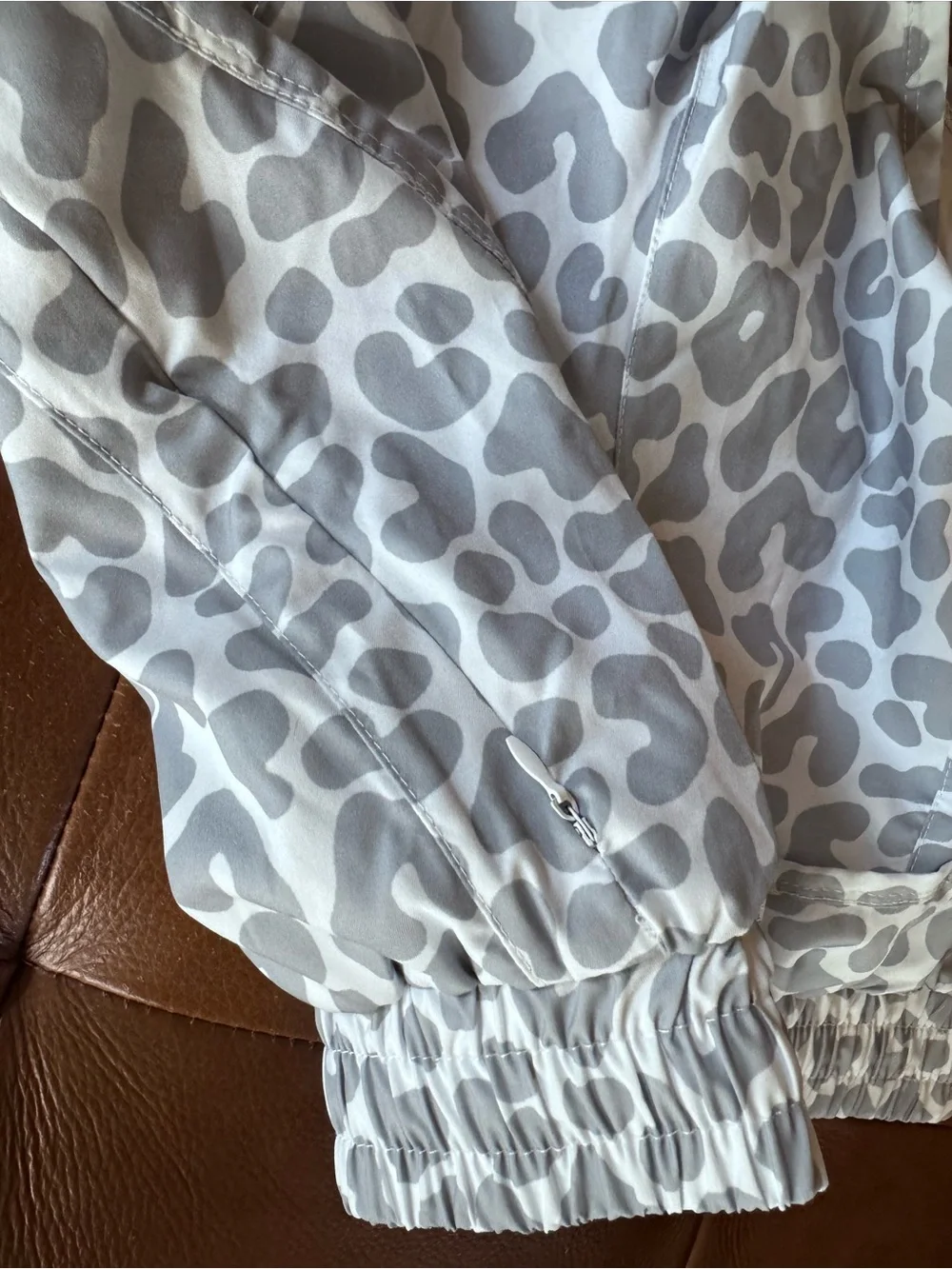 Lululemon Athletica Gray Leopard-Print Workout Shorts